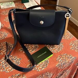 Authentic Longchamp Le Pliage Crossbody - Navy